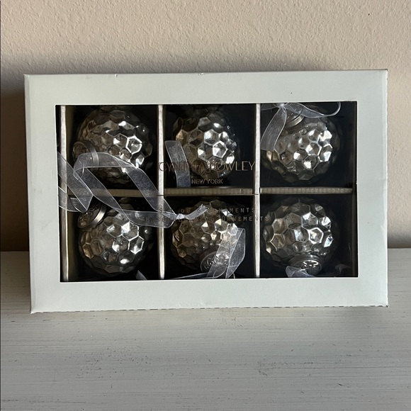 Cynthia Rowley Other - Cynthia Rowley Silver Christmas Ornaments Set